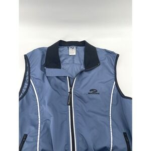Brooks Airplex Vest Men's Medium Blue Sleeveless Full Zip Lightweight‎ Running